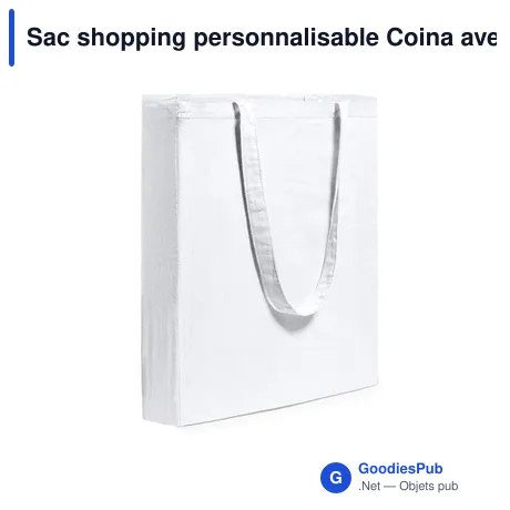 Sac shopping personnalisable Coina avec logo - Rouge