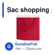 Sac shopping personnalisable Coina avec logo - Rouge - Miniature 11