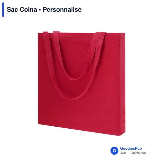 Sac shopping personnalisable Coina avec logo - Rouge - Image 11