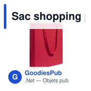 Sac shopping personnalisable Coina avec logo - Rouge - Miniature 4