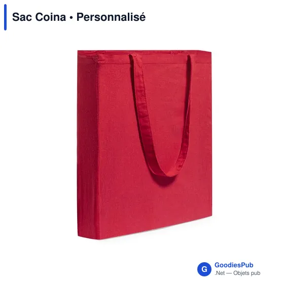 Sac shopping personnalisable Coina avec logo - Rouge - Image 4