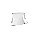 Variante Blanc - Sac à dos cordelette personnalisable en non-tissé 75 g/m² avec logo - 37 x 41 cm