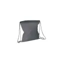 Variante Gris - Sac à dos cordelette personnalisable en non-tissé 75 g/m² avec logo - 37 x 41 cm