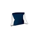 Variante Bleu foncé - Sac à dos cordelette personnalisable en non-tissé 75 g/m² avec logo - 37 x 41 cm