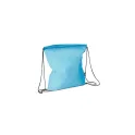 Variante Bleu clair - Sac à dos cordelette personnalisable en non-tissé 75 g/m² avec logo - 37 x 41 cm