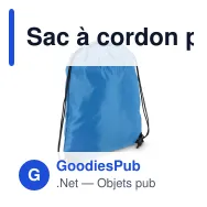 Sac à cordon personnalisable premium en polyester avec logo - Premium - Miniature 5