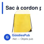 Sac à cordon personnalisable premium en polyester avec logo - Premium - Miniature 8