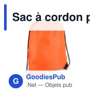 Sac à cordon personnalisable premium en polyester avec logo - Premium - Miniature 9