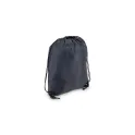 Variante Bleu foncé - Sac à cordon personnalisable premium en polyester avec logo - Premium