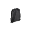 Variante Noir - Sac à cordon personnalisable premium en polyester avec logo - Premium