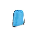 Variante Bleu clair - Sac à cordon personnalisable premium en polyester avec logo - Premium