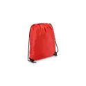 Variante Rouge - Sac à cordon personnalisable premium en polyester avec logo - Premium