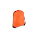 Variante Orange - Sac à cordon personnalisable premium en polyester avec logo - Premium