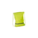 Variante Vert clair - Sac à cordon personnalisable réfléchissant en polyester avec logo - Réfléchissant