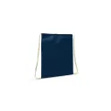 Variante Bleu foncé - Sac à dos cordelettes personnalisable en coton OEKO-TEX® 35x45 cm avec logo - Couleurs