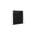 Variante Noir - Sac à dos cordelettes personnalisable en coton OEKO-TEX® 35x45 cm avec logo - Couleurs