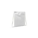 Variante Blanc - Sac à dos cordelettes personnalisable en coton OEKO-TEX® 35x45 cm avec logo - Couleurs