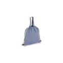 Variante Bleu - Sac à dos cordelettes personnalisable en coton recyclé 38x42 cm avec logo - Recyclé