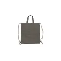 Variante Gris - Sac à dos cordelettes personnalisable en coton recyclé 38x42 cm avec logo - Recyclé