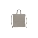 Variante Gris clair - Sac à dos cordelettes personnalisable en coton recyclé 38x42 cm avec logo - Recyclé
