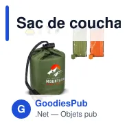 Sac de couchage d'urgence personnalisable thermique avec logo - Survie - Miniature 1