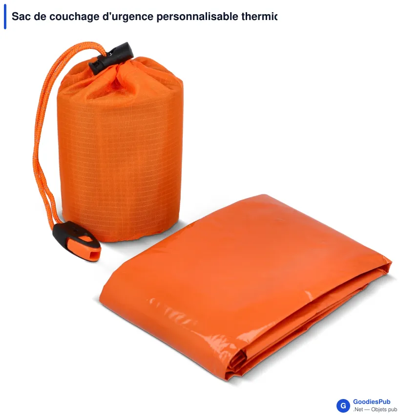 Sac de couchage d'urgence personnalisable thermique avec logo - Survie - Image 2
