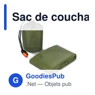Sac de couchage d'urgence personnalisable thermique avec logo - Survie - Miniature 3