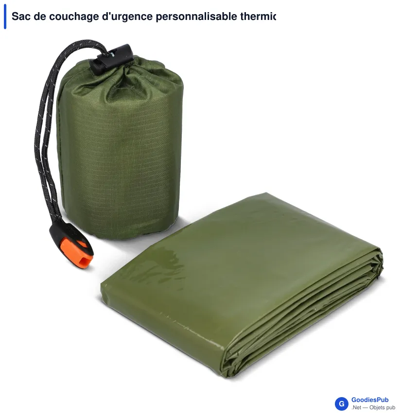 Sac de couchage d'urgence personnalisable thermique avec logo - Survie - Image 3