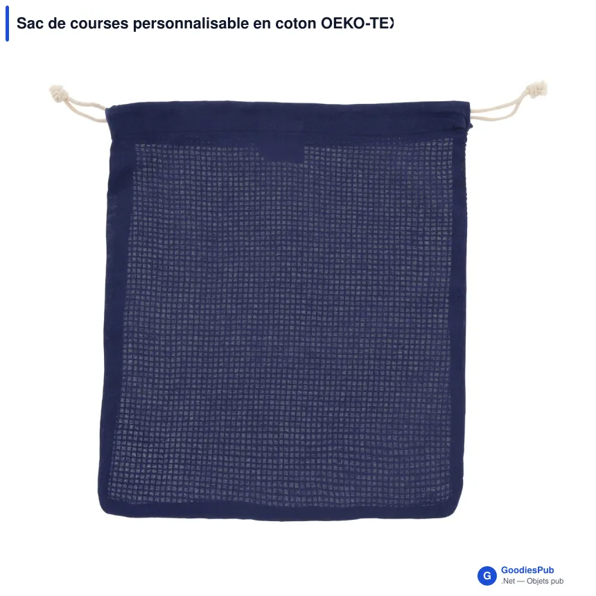 Sac de courses personnalisable en coton OEKO-TEX® 25x30 cm avec logo - Couleurs - Image 3