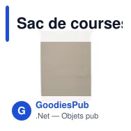 Sac de courses personnalisable en coton OEKO-TEX® 30x40 cm avec logo - Écru - Miniature 2