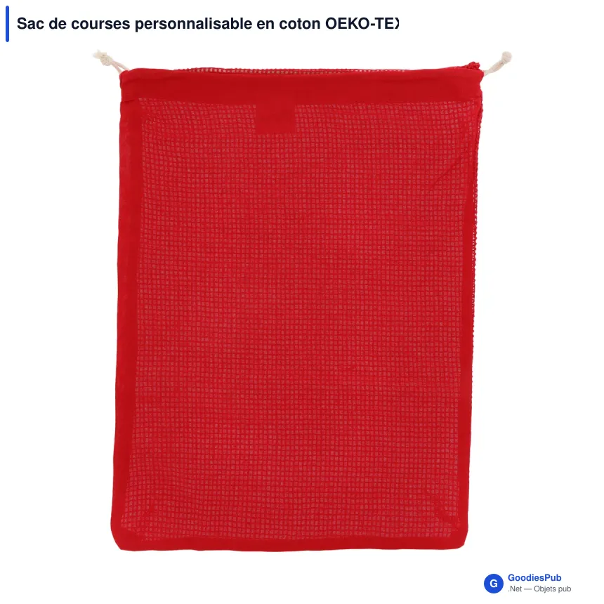 Sac de courses personnalisable en coton OEKO-TEX® 30x40 cm avec logo - Couleurs - Image 2