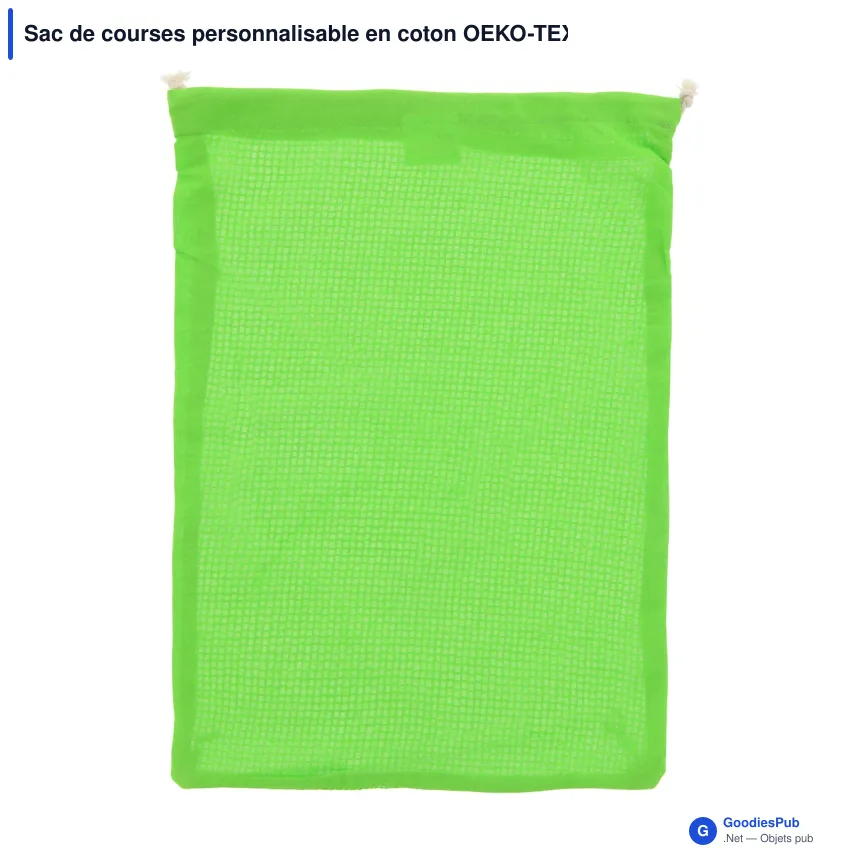 Sac de courses personnalisable en coton OEKO-TEX® 30x40 cm avec logo - Couleurs - Image 4
