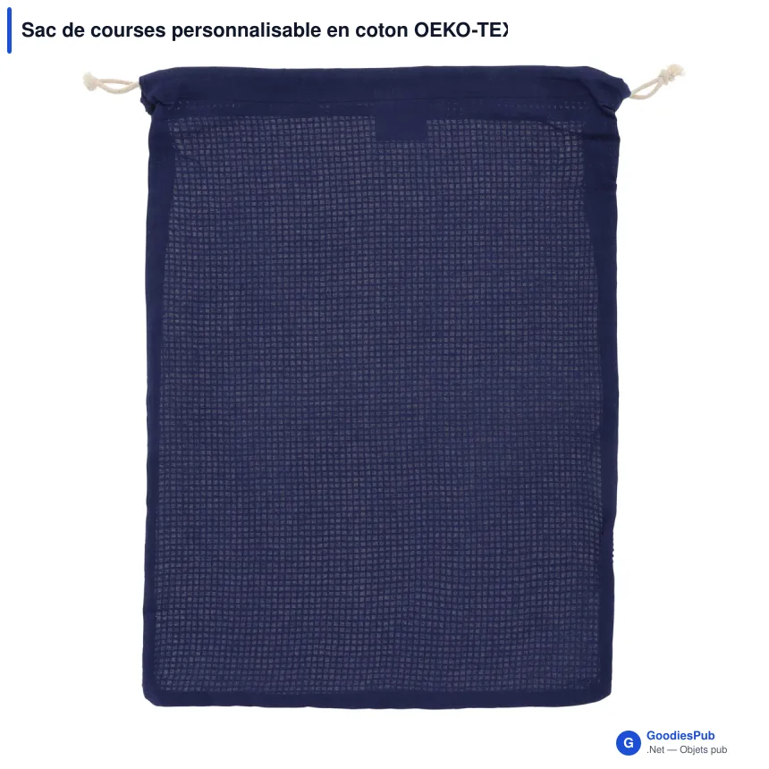 Sac de courses personnalisable en coton OEKO-TEX® 30x40 cm avec logo - Couleurs - Image 6