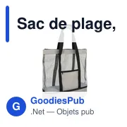 Sac de plage personnalisable avec logo - Maxwell - Miniature 1
