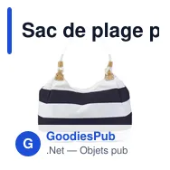 Sac de plage personnalisable en polyester avec logo - Christopher - Miniature 1