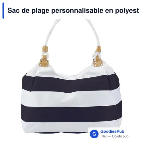 Sac de plage personnalisable en polyester avec logo - Christopher