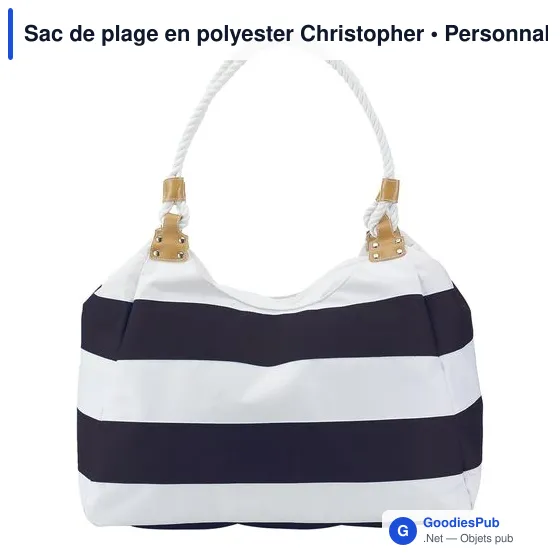 Sac de plage personnalisable en polyester avec logo - Christopher - Image 1