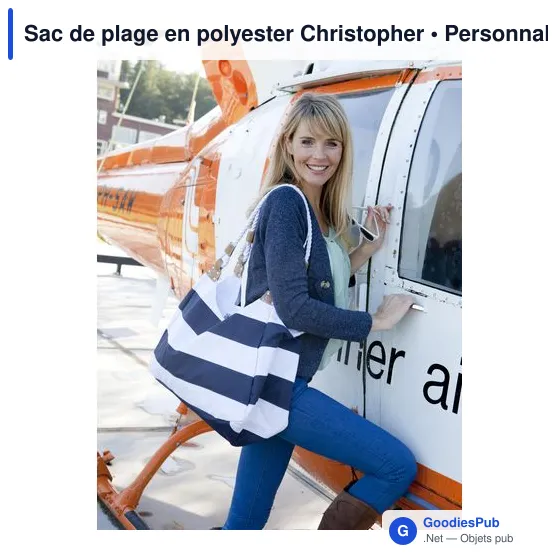 Sac de plage personnalisable en polyester avec logo - Christopher - Image 2