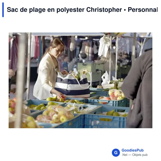 Sac de plage personnalisable en polyester avec logo - Christopher - Image 4