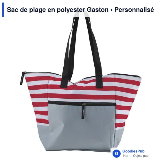 Sac de plage personnalisable en polyester avec logo - Gaston - Image 1