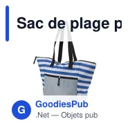 Sac de plage personnalisable en polyester avec logo - Gaston - Miniature 3
