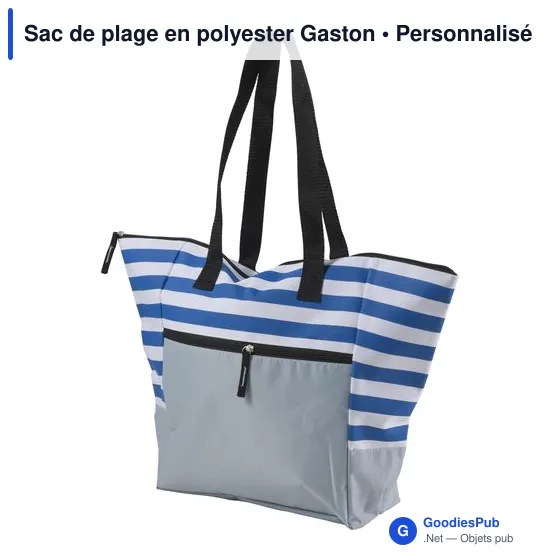 Sac de plage personnalisable en polyester avec logo - Gaston - Image 3