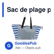 Sac de plage personnalisable en polyester avec logo - Gaston - Miniature 4