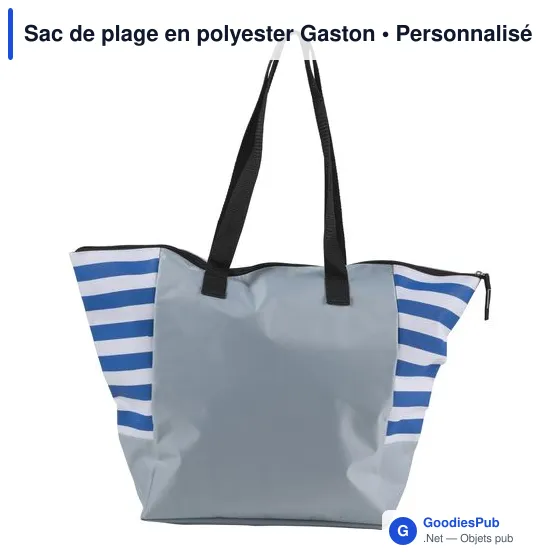 Sac de plage personnalisable en polyester avec logo - Gaston - Image 4