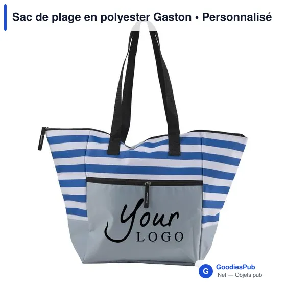 Sac de plage personnalisable en polyester avec logo - Gaston - Image 5