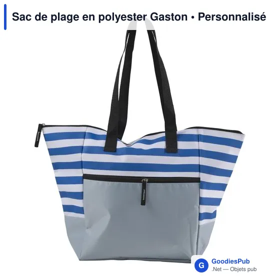 Sac de plage personnalisable en polyester avec logo - Gaston - Image 6