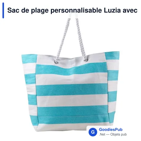 Sac de plage personnalisable Luzia avec logo pour entreprises