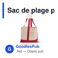 Sac de plage personnalisable en toile de coton OEKO-TEX® 280 g/m² avec logo - Plage - Miniature 3