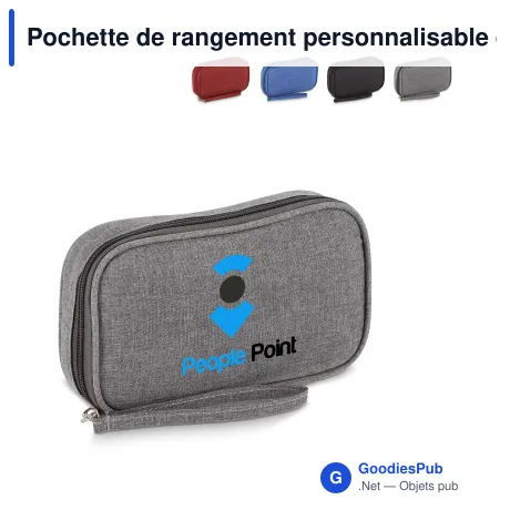 Pochette de rangement personnalisable en rPET 300D avec logo - Kora