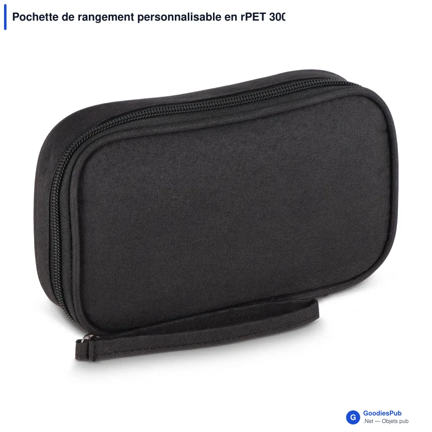 Pochette de rangement personnalisable en rPET 300D avec logo - Kora - Image 2